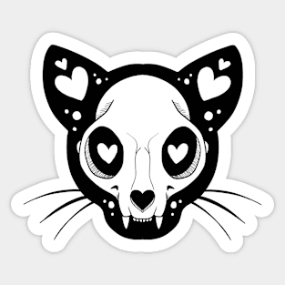 Skull kitty Sticker